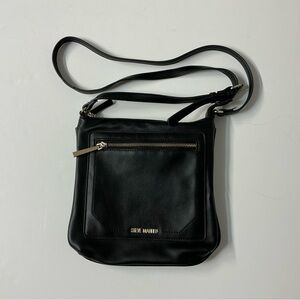 Steve Madden Black Crossbody Bag with Front Zip Pocket